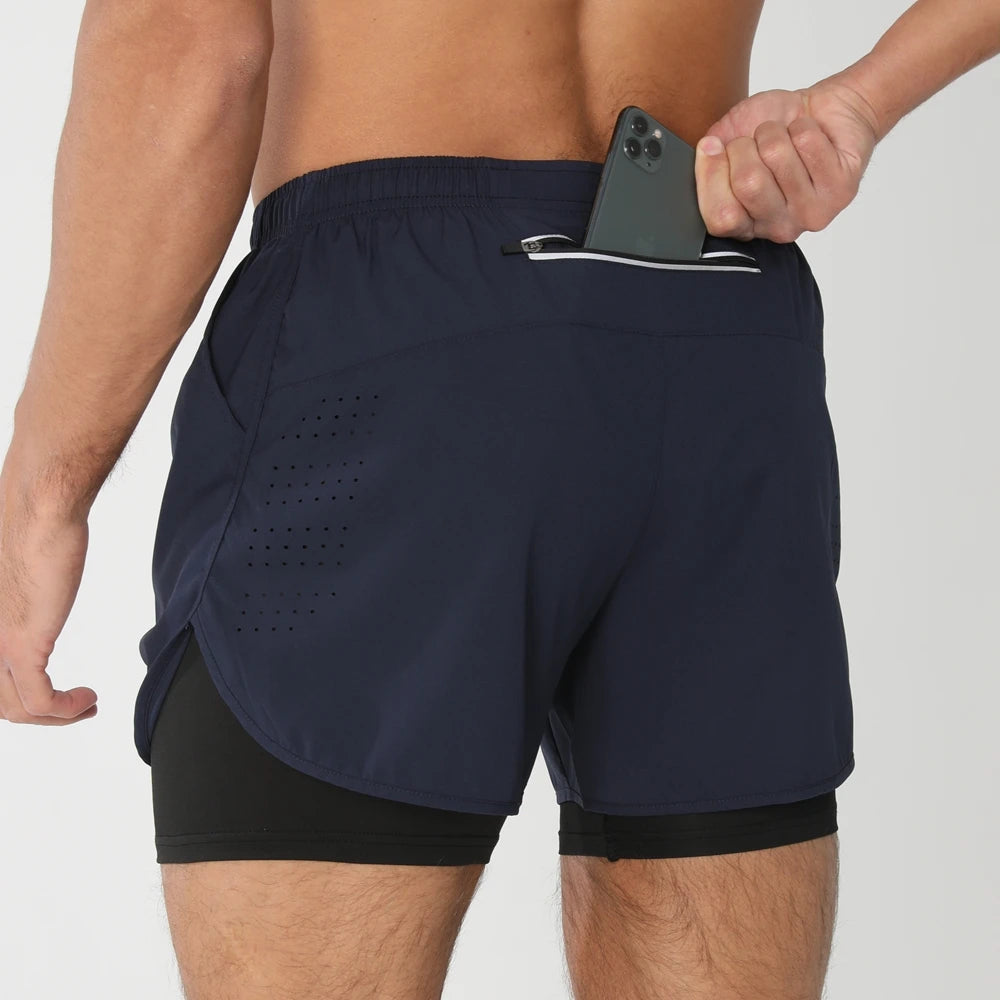 Men Running Shorts Quick Dry Gym Fitness Jogging Pants