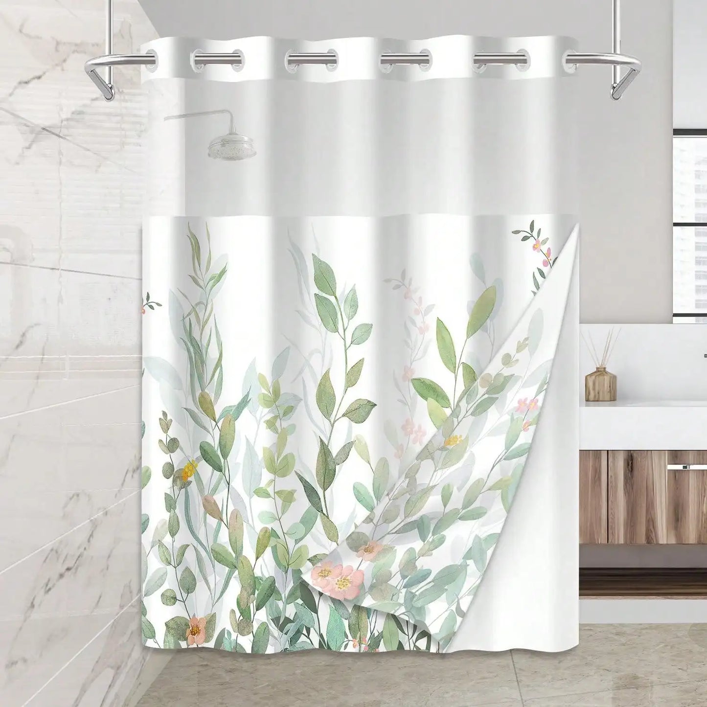 Craft Of Weaving Plants Pattern Waterproof Shower Curtain