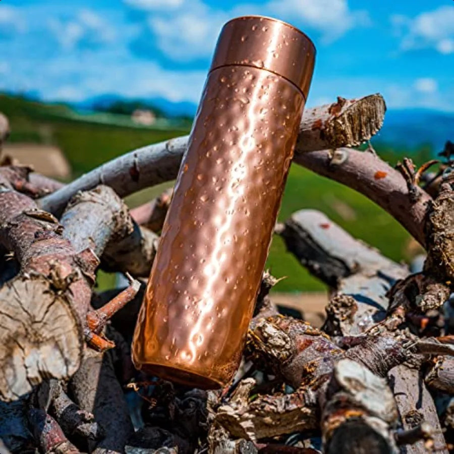 Care Hammered Copper Water Bottle Modern Design For Drinking
