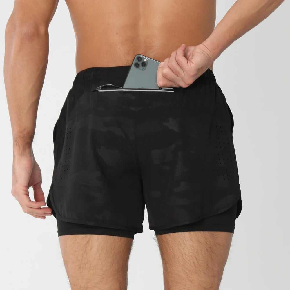 Men Running Shorts Quick Dry Gym Fitness Jogging Pants