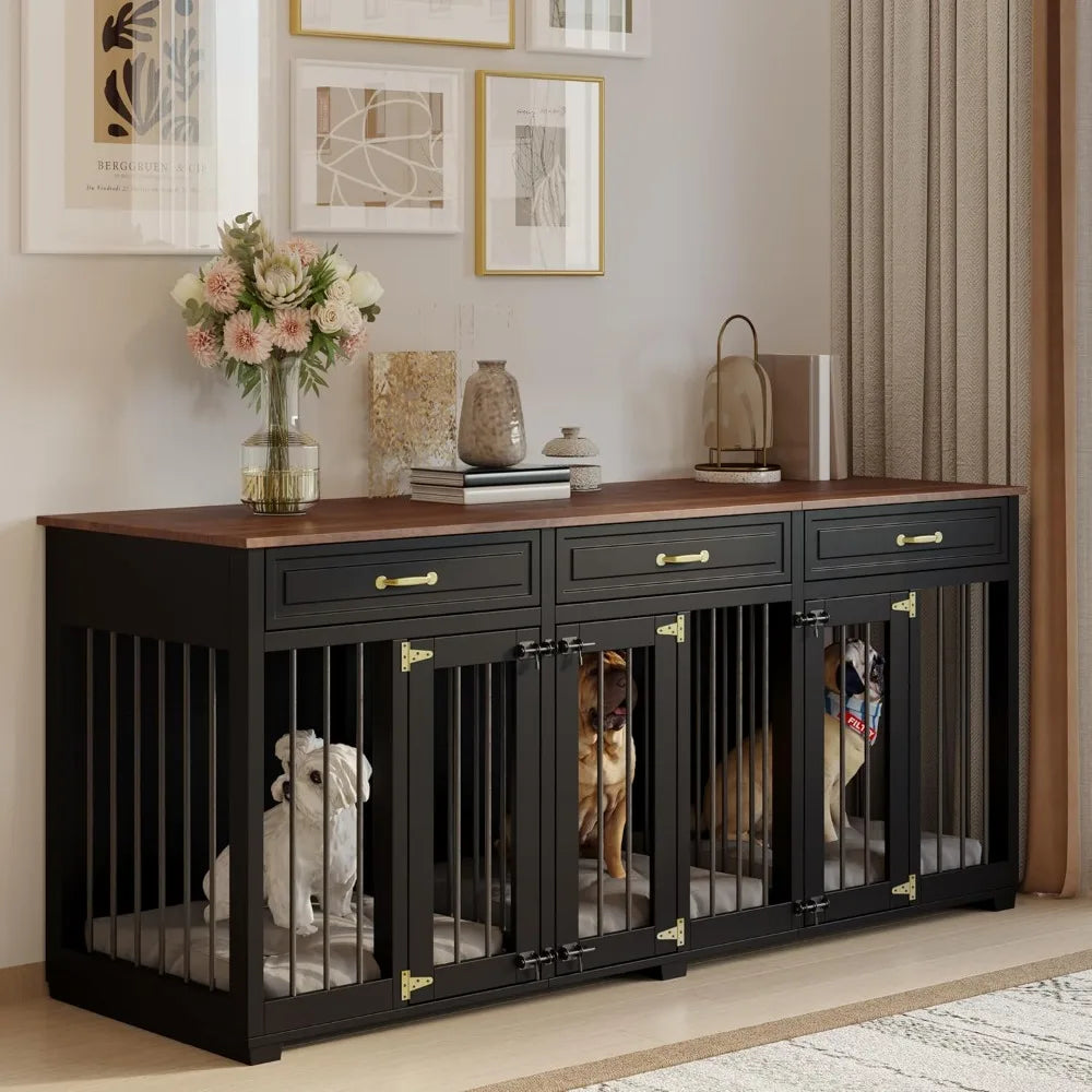 Hign-concerned Dog Crate Furniture Indoor Wooden Kennel