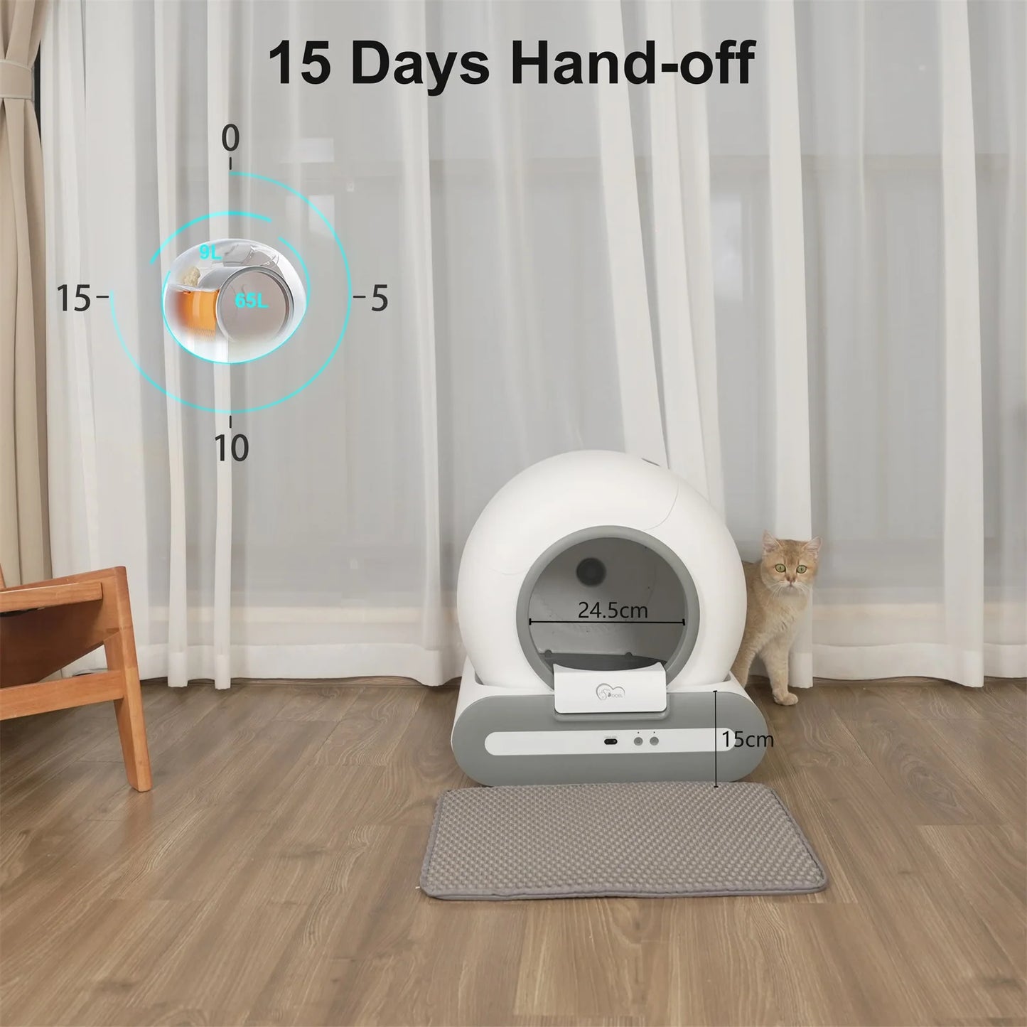 Doel Automatic Cleaning Cat Litter Box With App Control