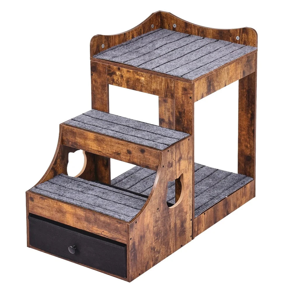 XMSJ Double-Deck Pet Bed with Detachable Steps