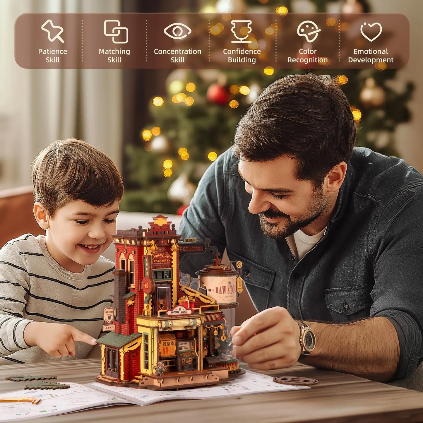 Robotime Rokr Dream Gift Factory 3D Wooden Puzzle Kit