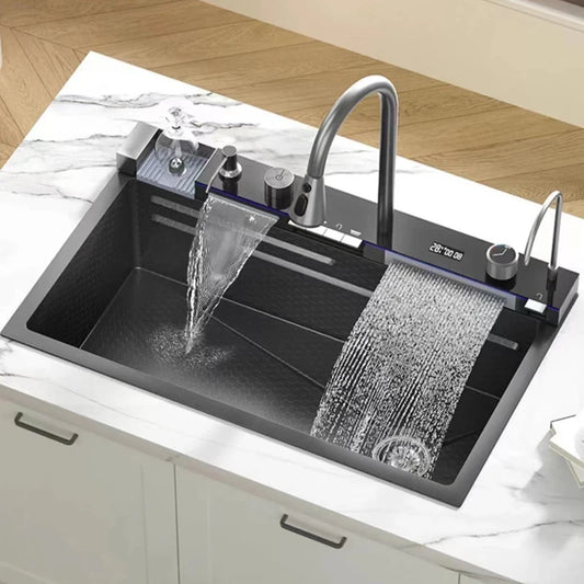 Rozin Stainless Steel Single Bowl Kitchen Sink With Faucet