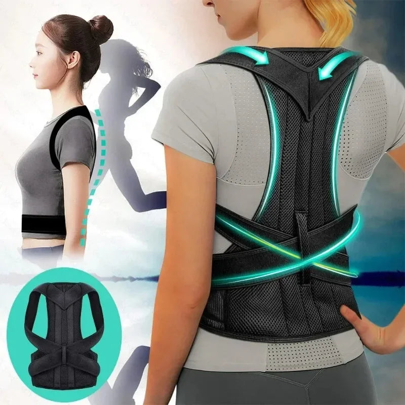 FUBEICHLY Posture Corrector Adjustable Breathable Polyester