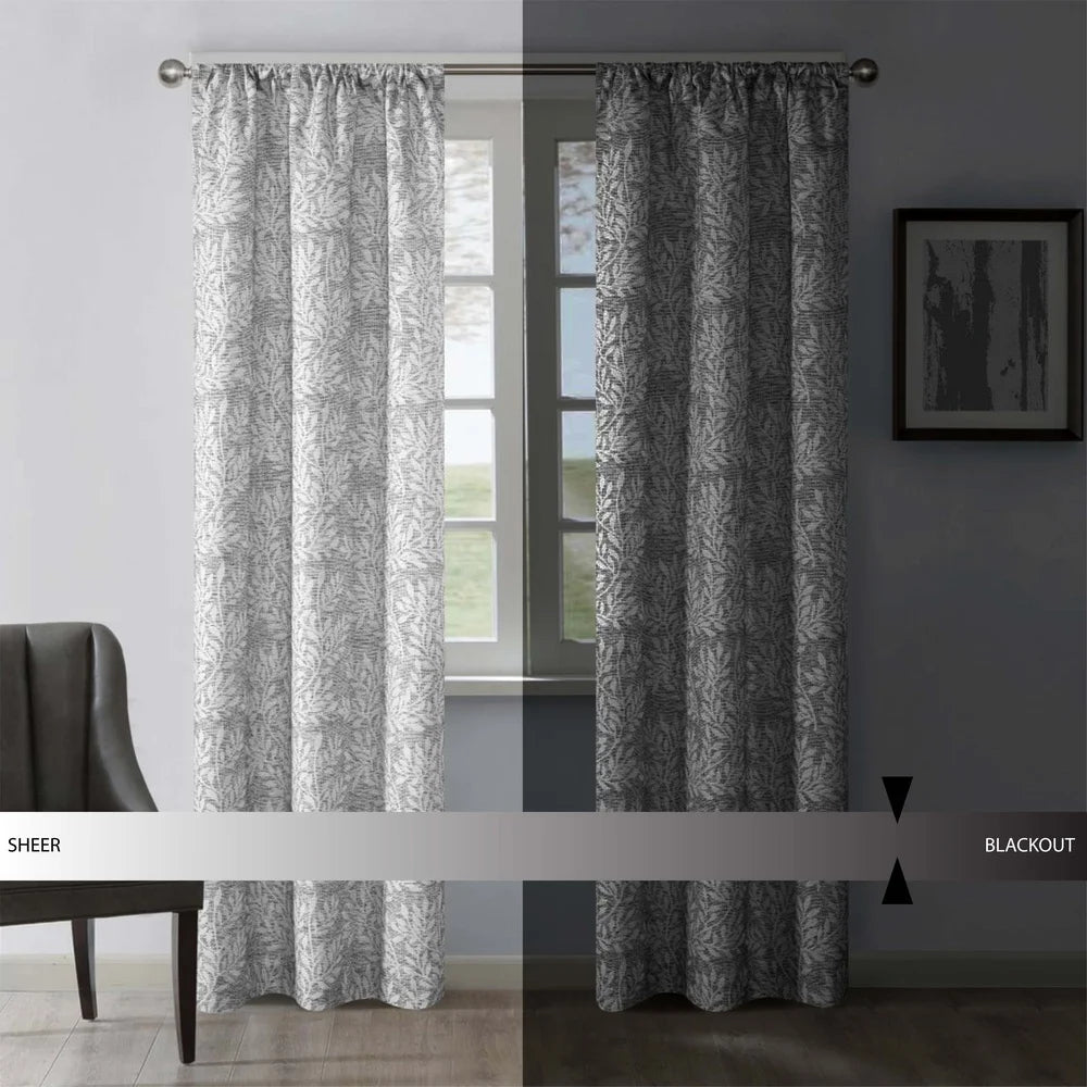 DUTRIEUX Room Darkening Jacquard Curtain Panel Set Privacy