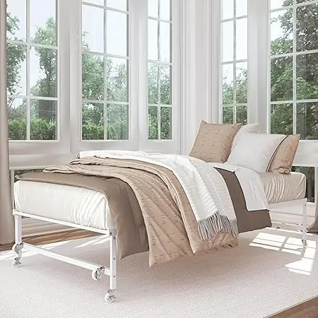 TIFICY Daybed With Backrest And Pop Up Trundle Modern Frame