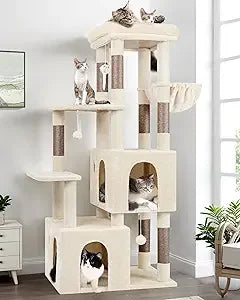 DAFIFY Sturdy Indoor Cat Tower With Scratching Posts