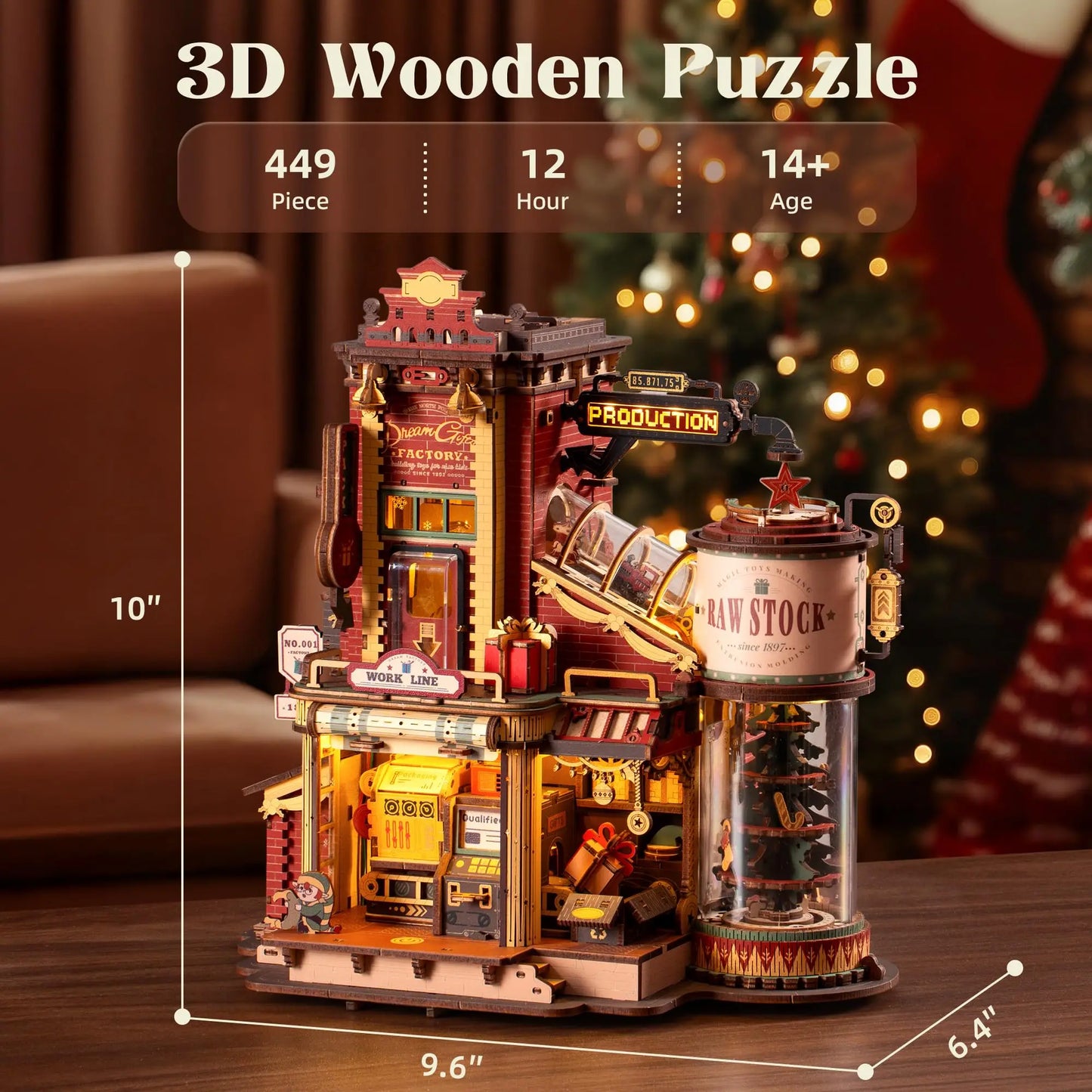 Robotime Rokr Dream Gift Factory 3D Wooden Puzzle Kit
