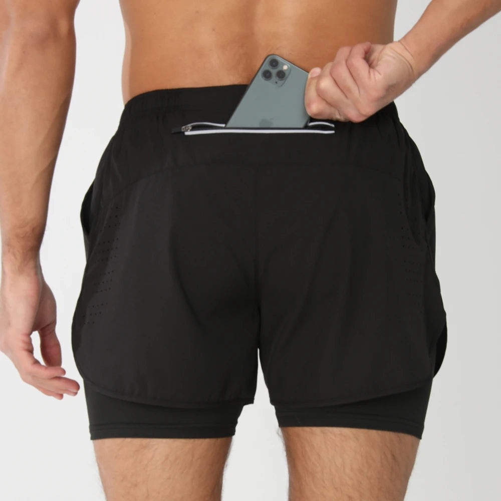Men Running Shorts Quick Dry Gym Fitness Jogging Pants