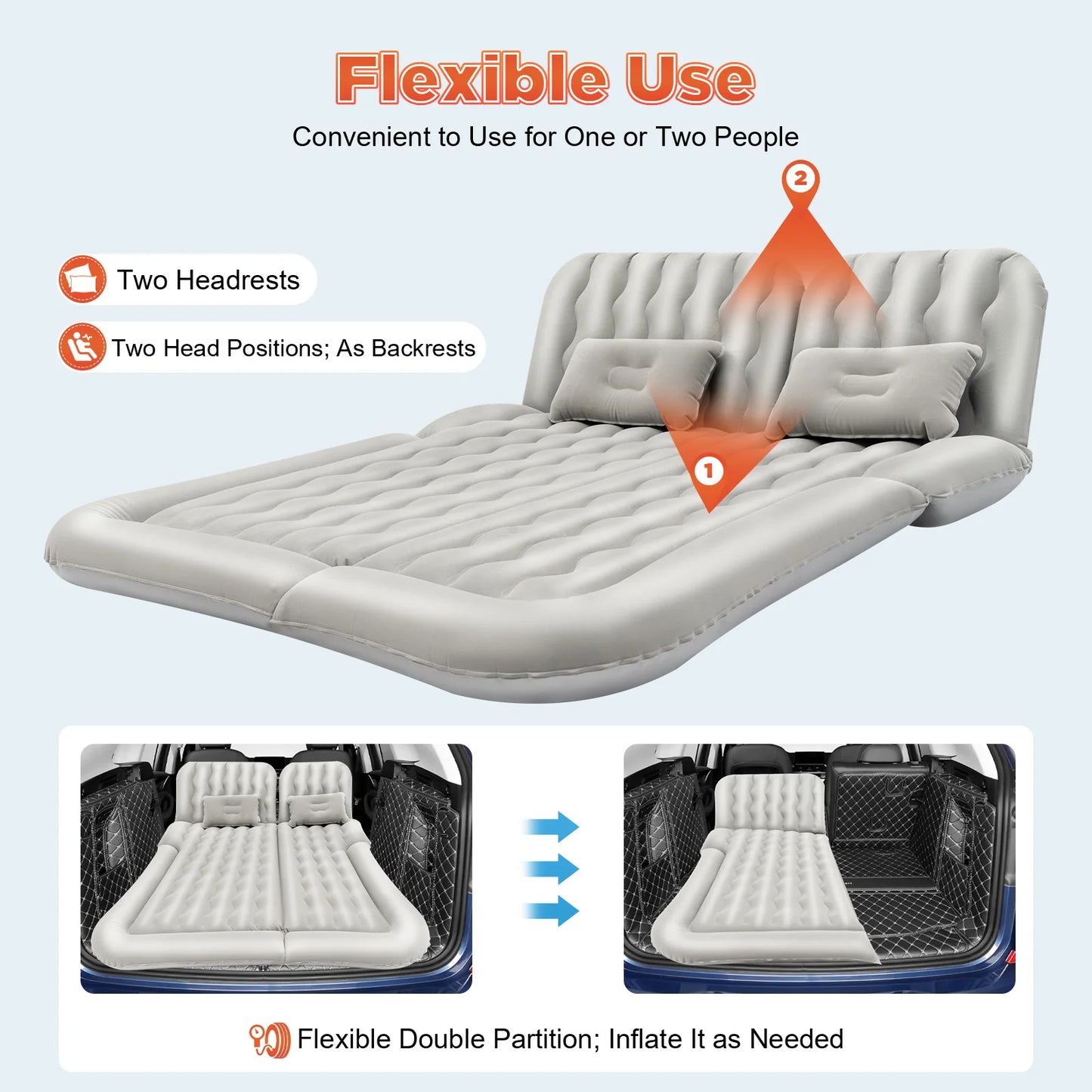SUV Air Mattress With Pump For Trunk And Back Seat