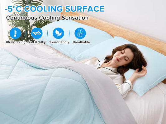 ShandongCraft Cooling Blanket Reversible Night Sweats