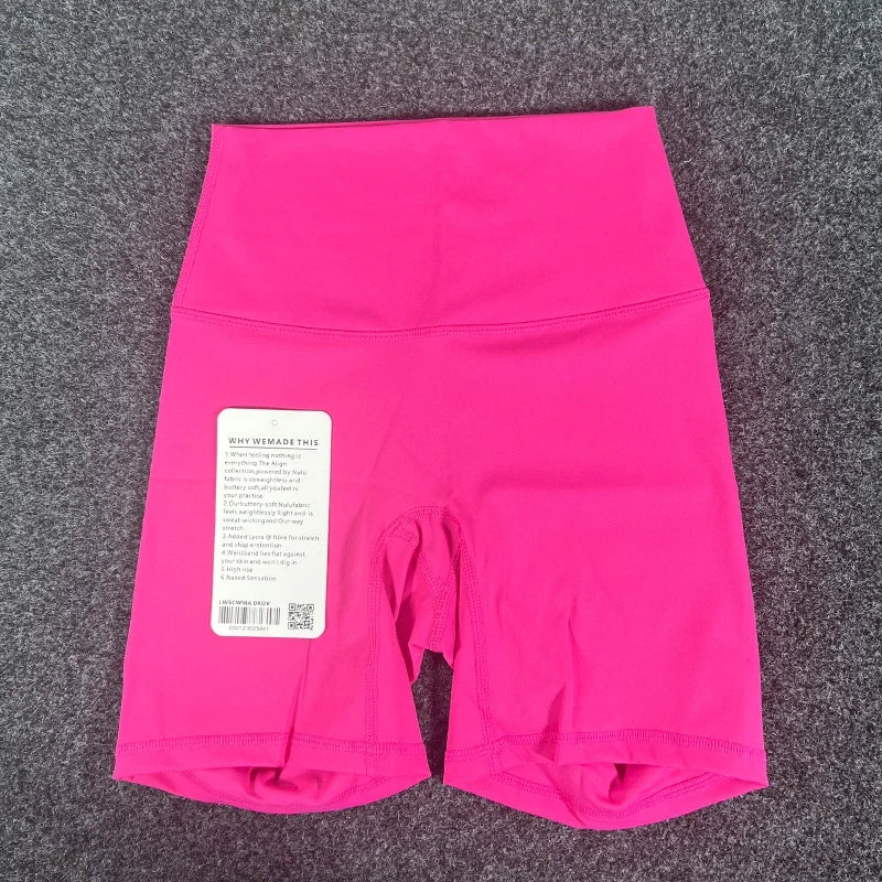 PKWYKLRECN Women's Yoga Shorts High Waist With Pockets