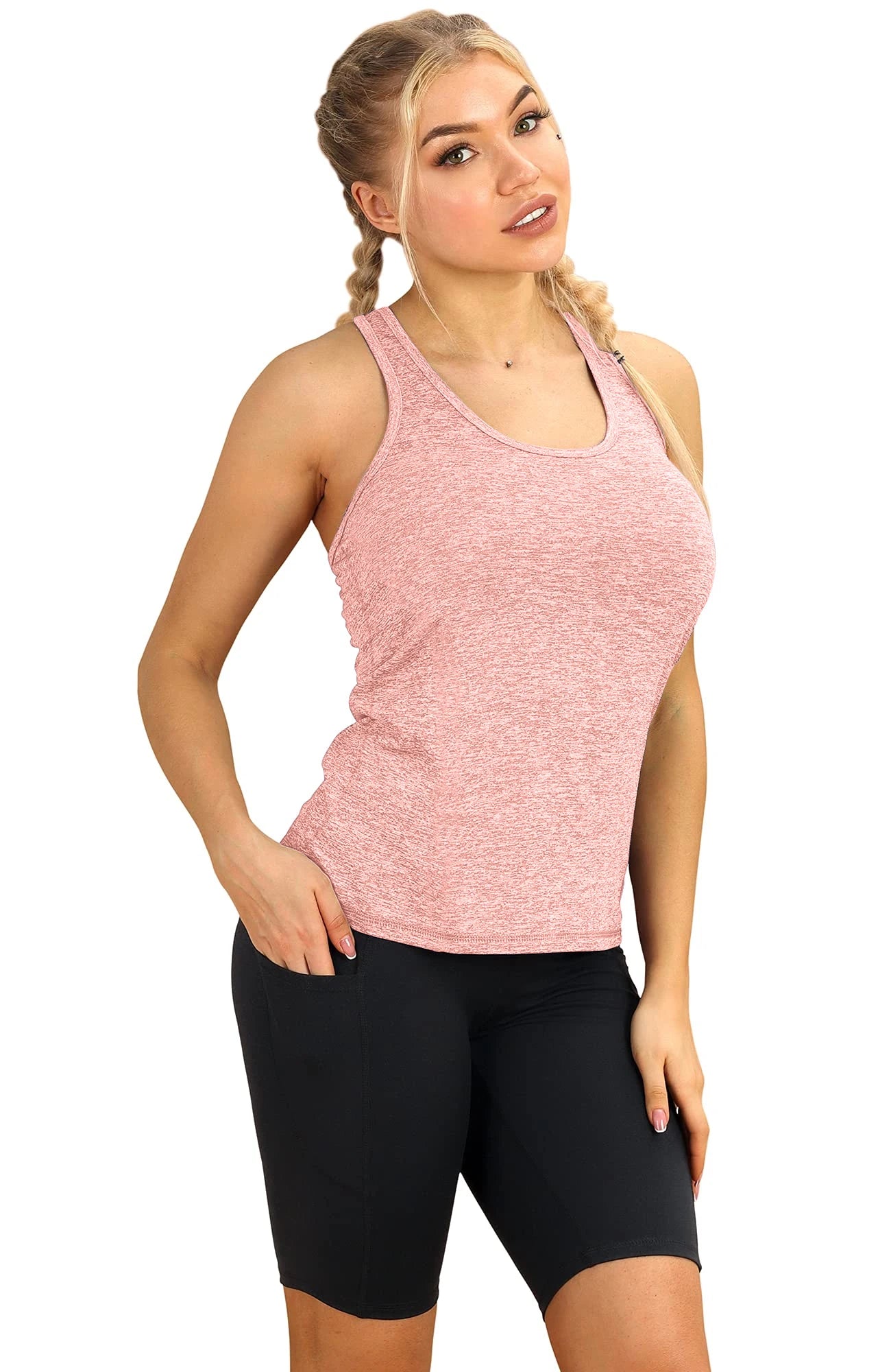 OVESPORT Women Quick Dry Loose Yoga Tank Tops For Workout