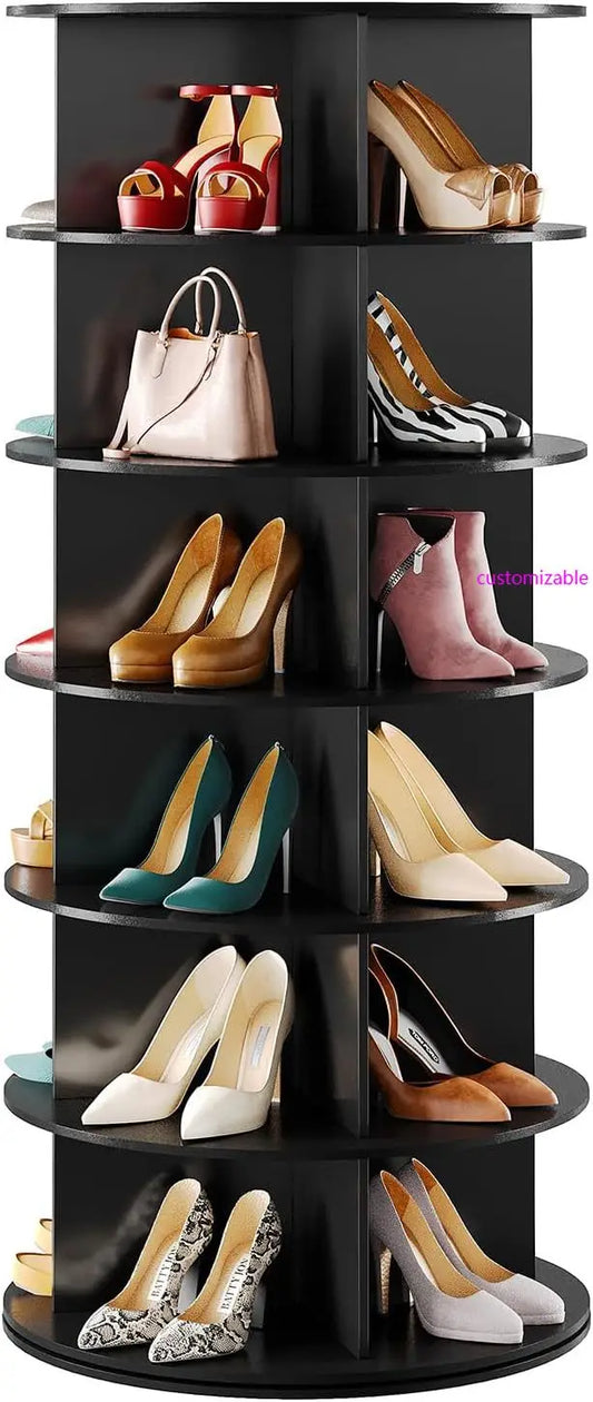 XMSJ 6 Tier Spinning Rotating Shoe Rack Organizer Tower