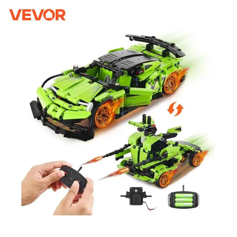 VEVOR 2 In 1 RC Car Robot 461 Pieces STEM Building Toys