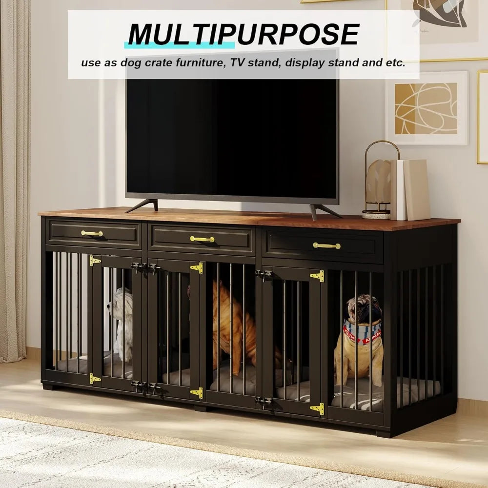 Hign-concerned Dog Crate Furniture Indoor Wooden Kennel