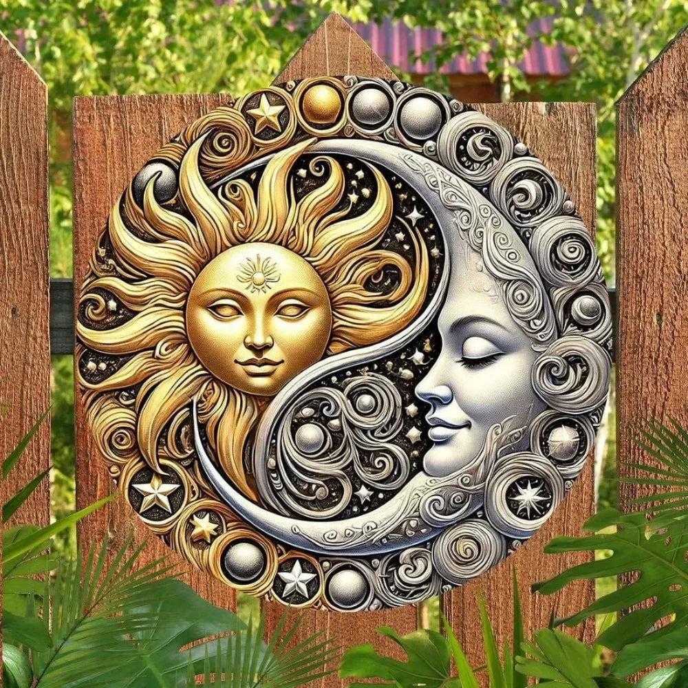 HELLOYOUNG NebulaGleam Iron Wall Decor Celestial Art