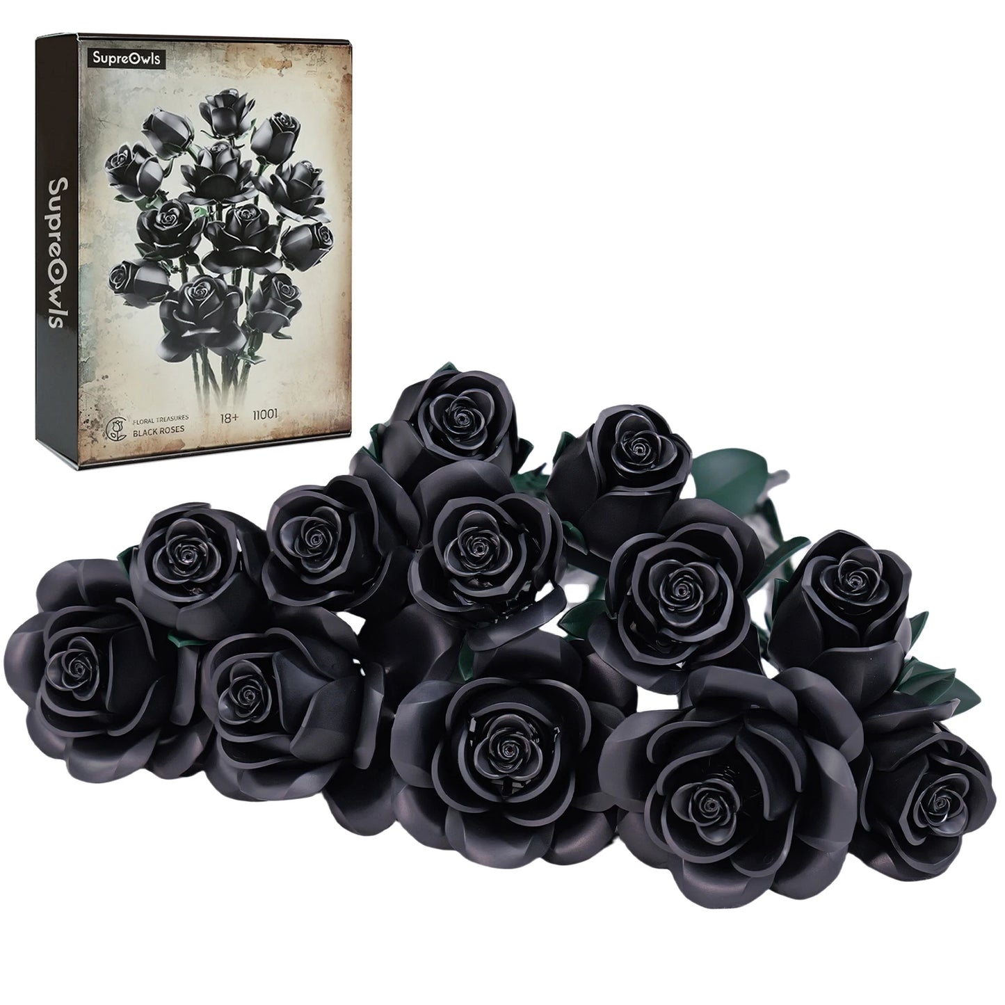 SupreOwls Bouquet Building Set Simulated Roses Flowers