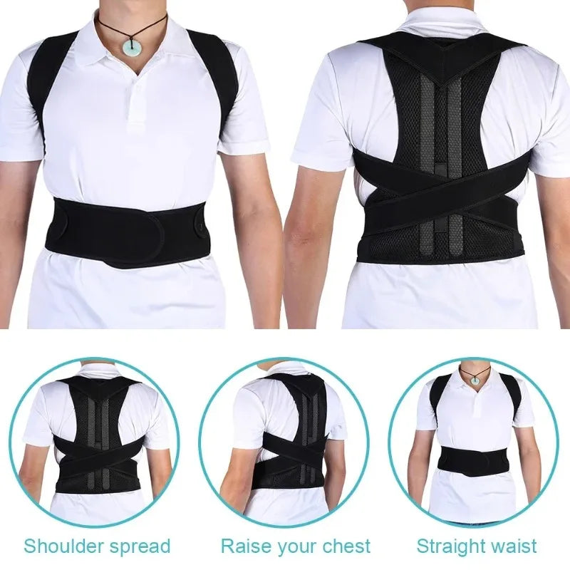 FUBEICHLY Posture Corrector Adjustable Breathable Polyester