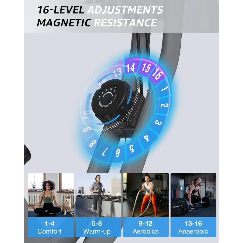 YTYIN Indoor Exercise Bike Seniors Foldable 5 In 1