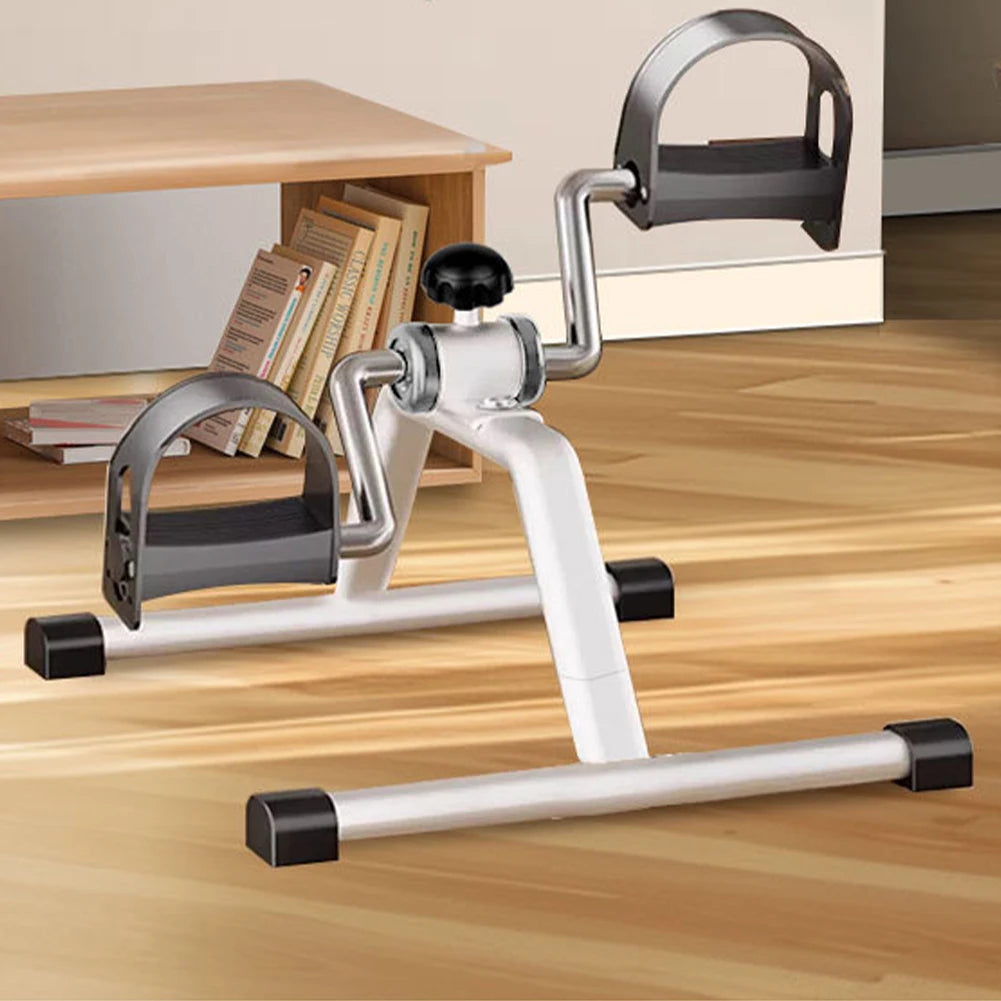 Portable Pedal Exerciser Mini Exercise Bike Adjustable Resistance Foot Peddler Machine Non Slip Mini Bicycle Trainer for Seniors