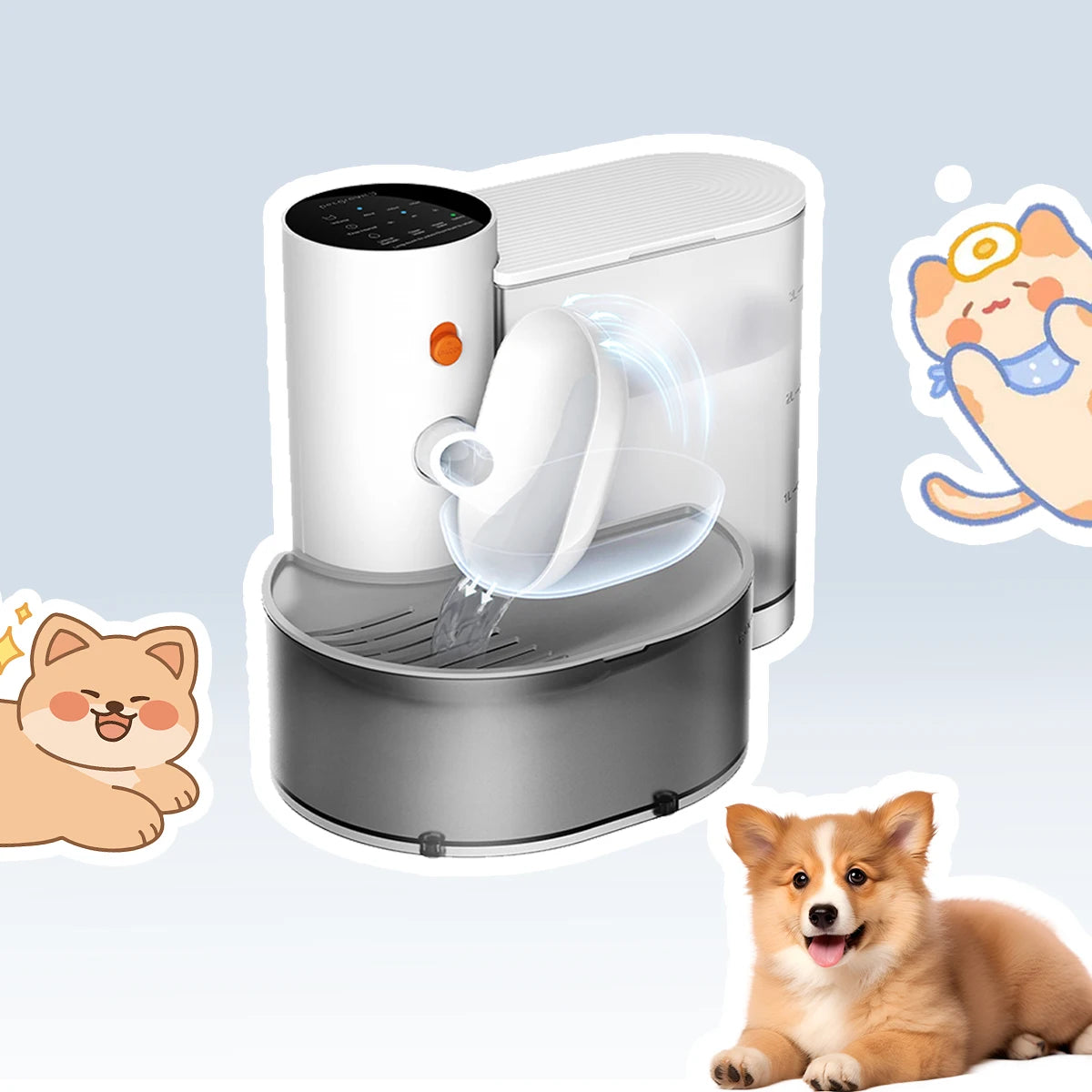 Rechargeable Smart Pet Water Dispenser With Wireless Cat Fountain