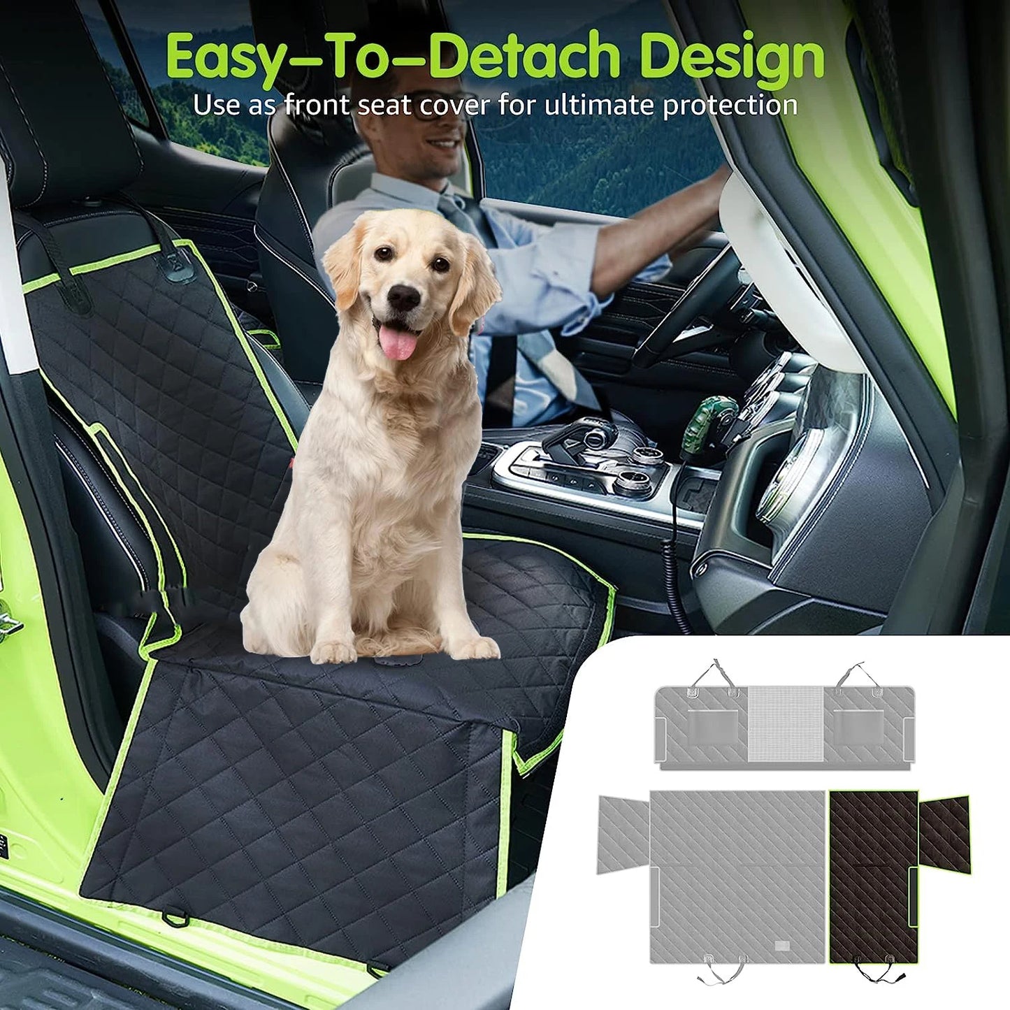 Breed 6 In 1 Pet Car Seat Cushion Waterproof Protector