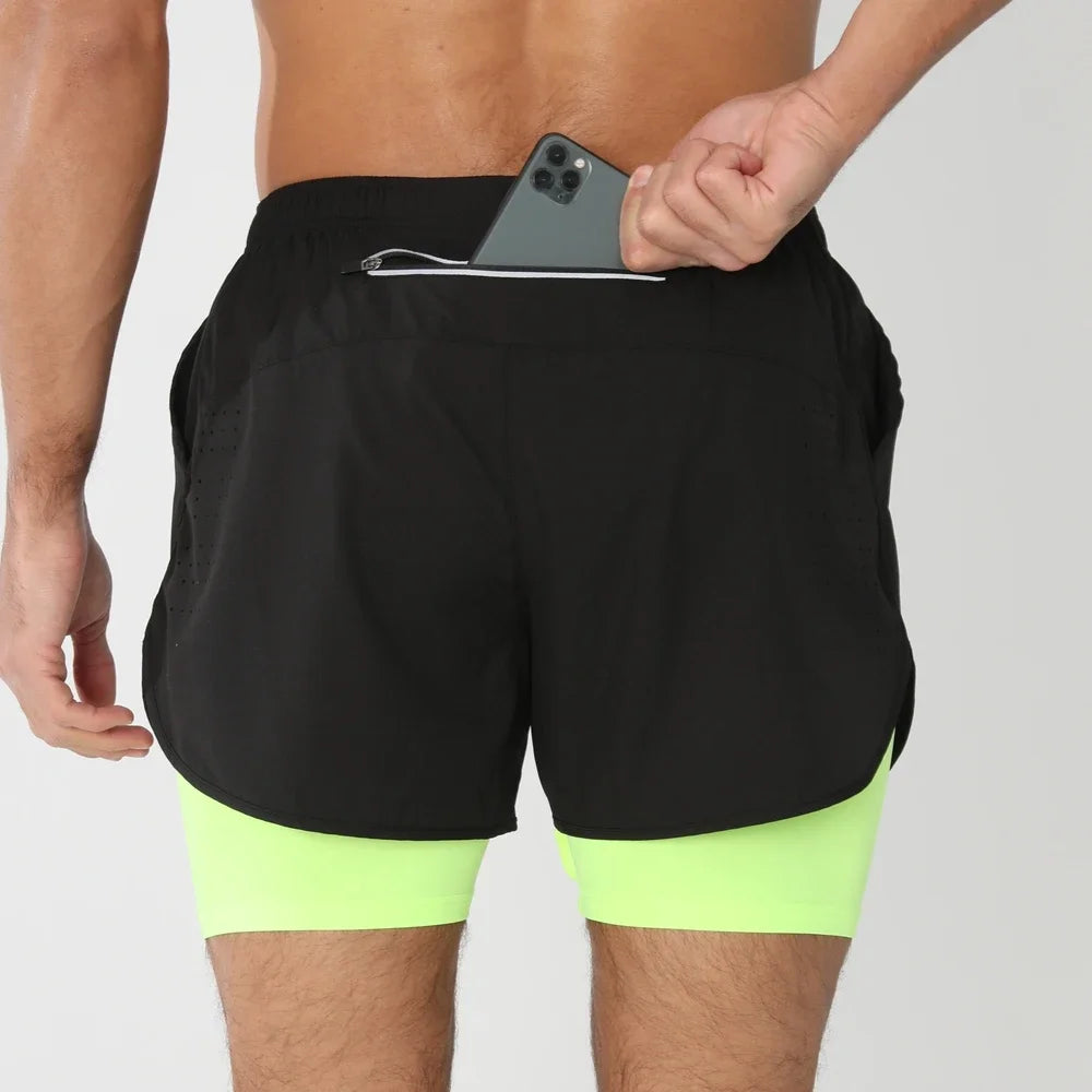 Men Running Shorts Quick Dry Gym Fitness Jogging Pants