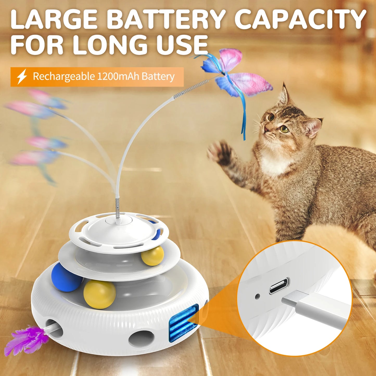 Chargeable Cat Laser Interactive USB Puzzle Toy For Cats