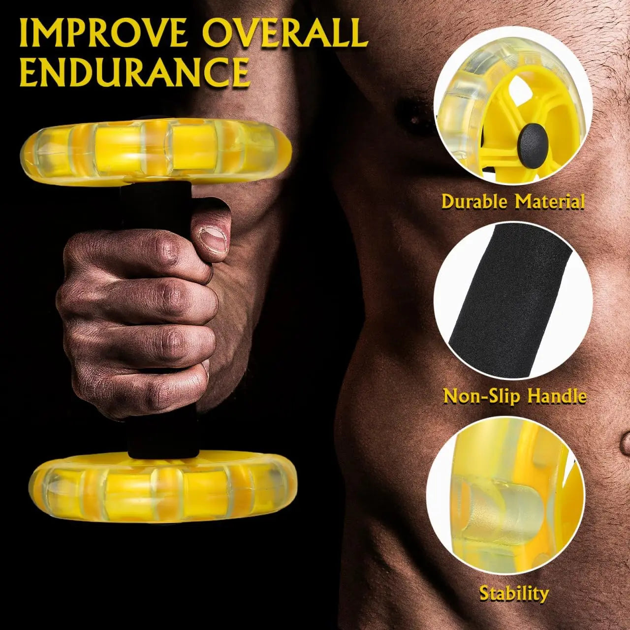 Ab Wheel Fitness Roller For Abdominal Exercise Dual Purpose