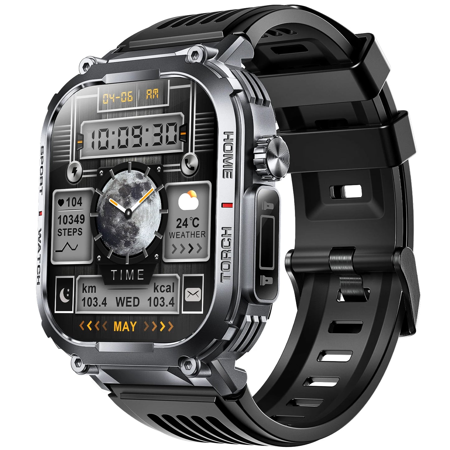 EIGIIS Smart Watch Men Waterproof Fitness Tracker with Compass