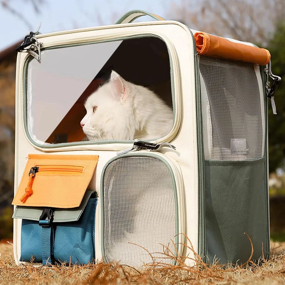 Shunmaii Dog Cat Travel Carrier Backpack Ventilated Mesh
