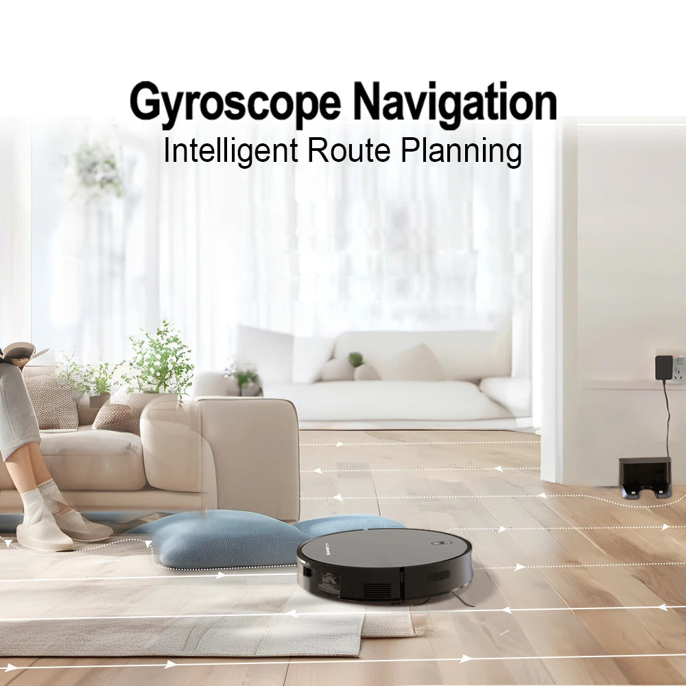 BOAIMORE Robot Vacuum Cleaner With Mop 6000Pa Suction App