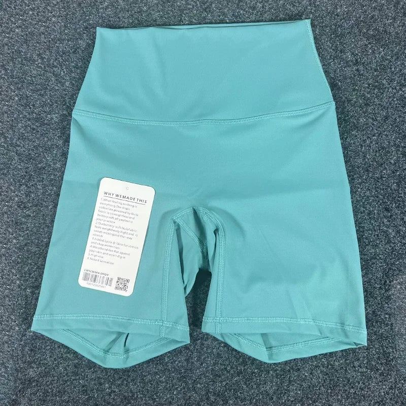 PKWYKLRECN Women's Yoga Shorts High Waist With Pockets