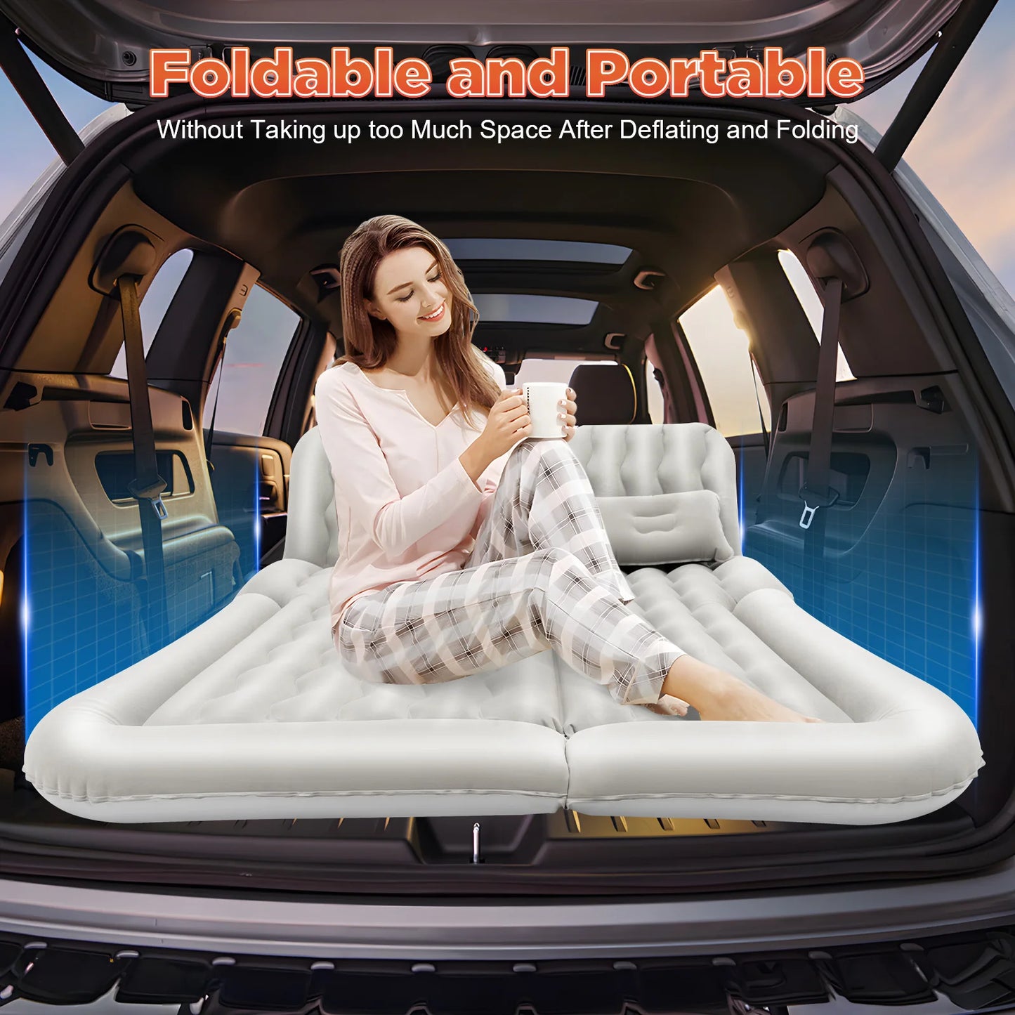 SUV Air Mattress With Pump For Trunk And Back Seat