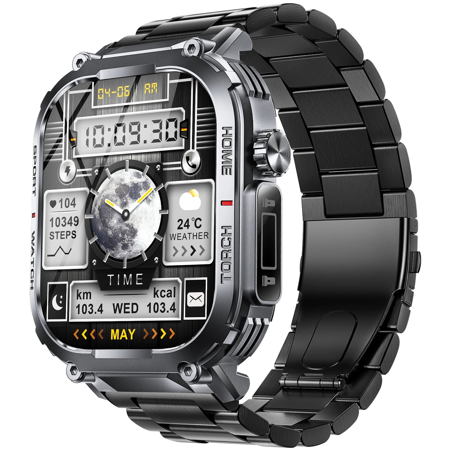 EIGIIS Smart Watch Men Waterproof Fitness Tracker with Compass