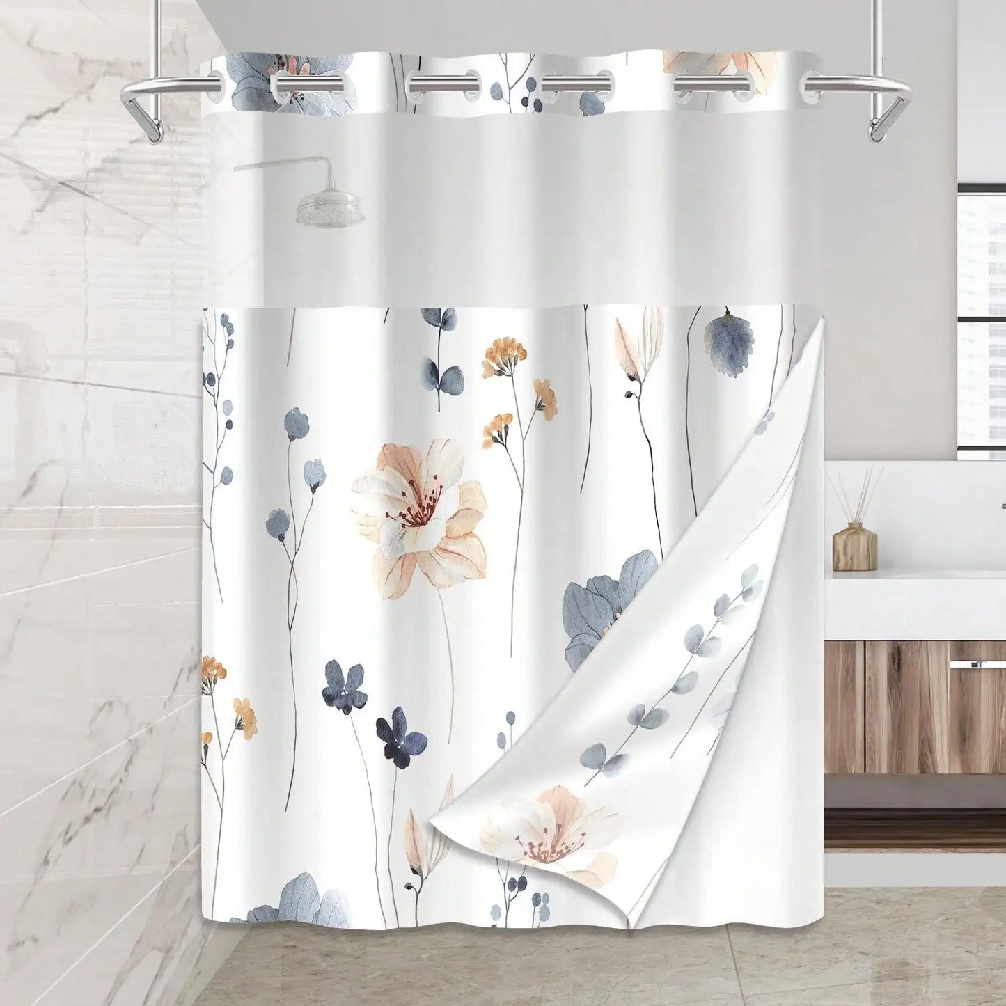 Craft Of Weaving Plants Pattern Waterproof Shower Curtain