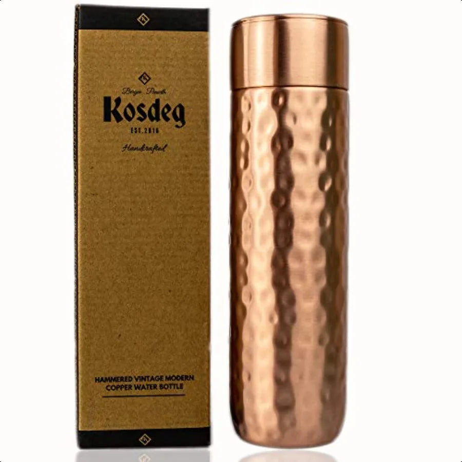 Care Hammered Copper Water Bottle Modern Design For Drinking