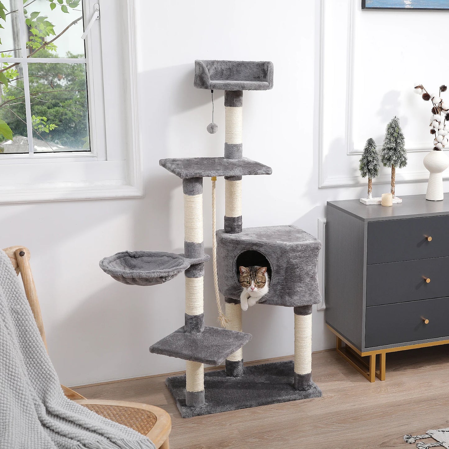 PAWZ Road Cat Tree Tower Multi Level Scratching Post Indoor