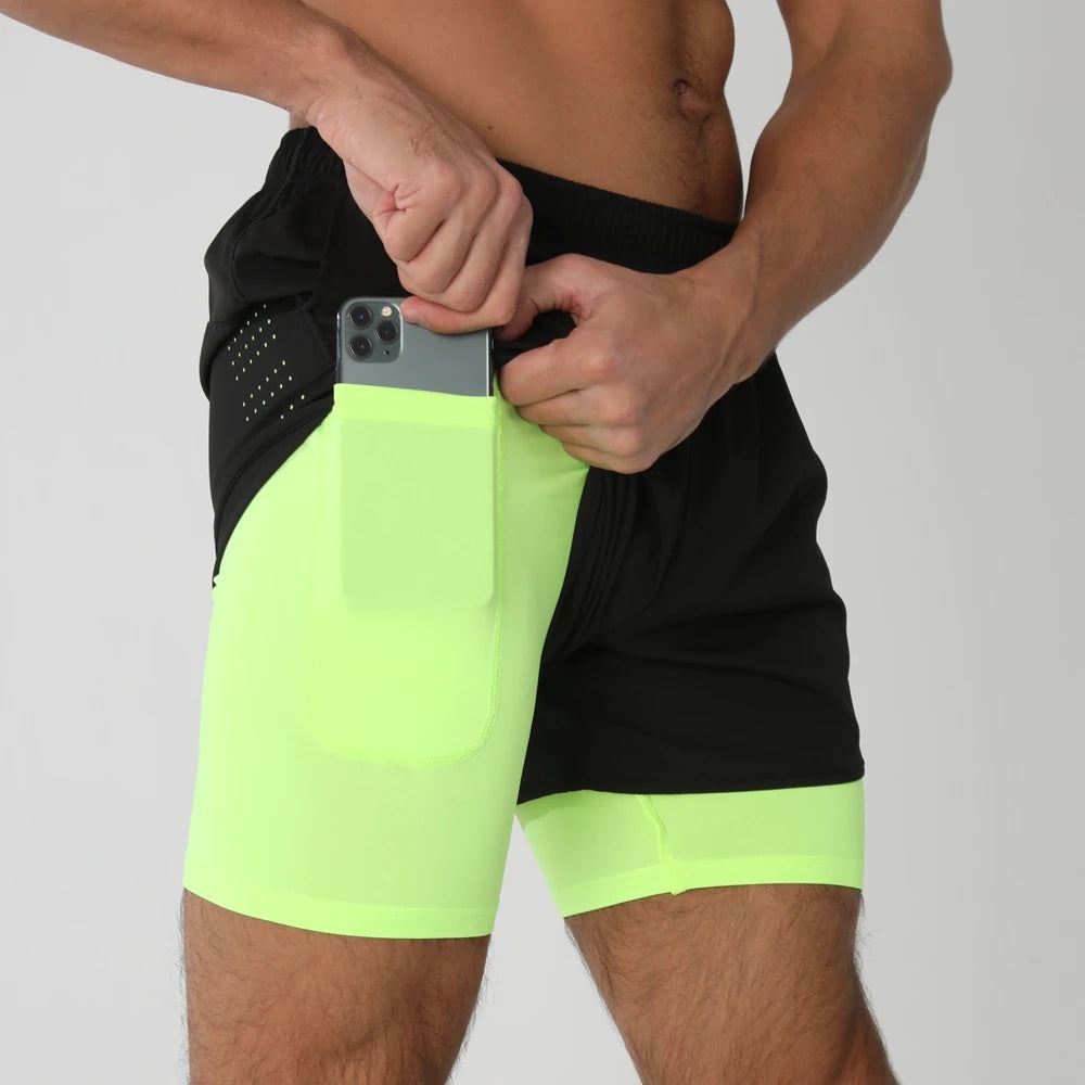 Men Running Shorts Quick Dry Gym Fitness Jogging Pants