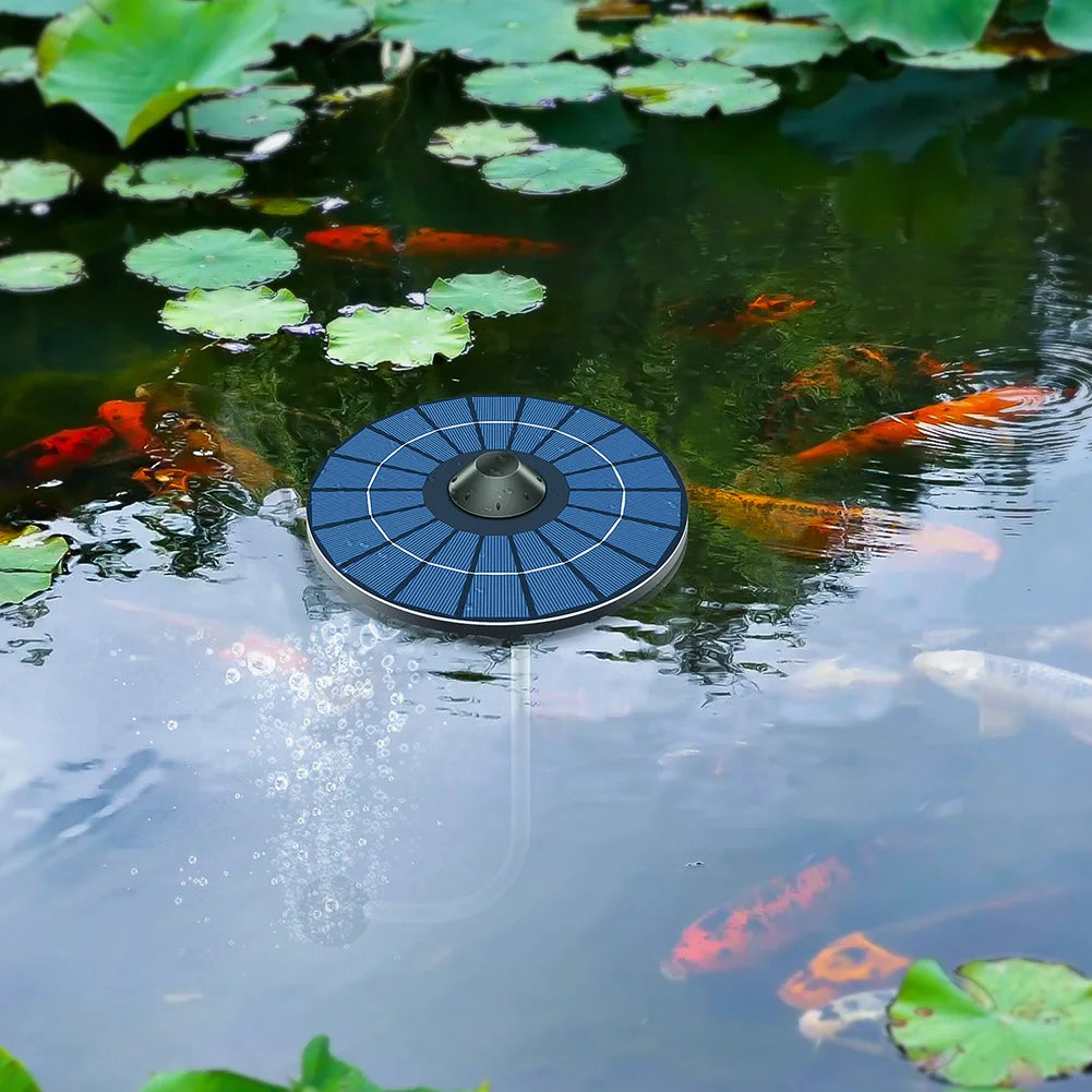 Bubble Oxygenator Solar Floating Pond Aerator With Air Pump