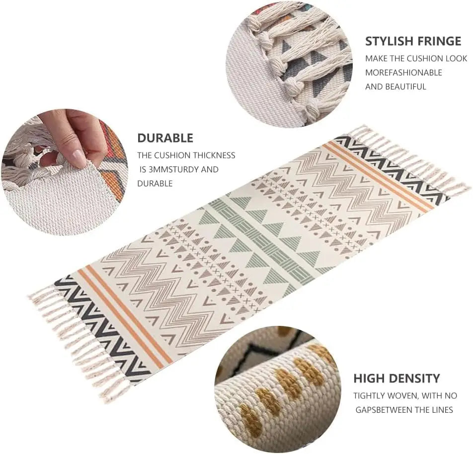 Cotton Yoga Mat With Absorbent Grippy Weave For Hot Yoga