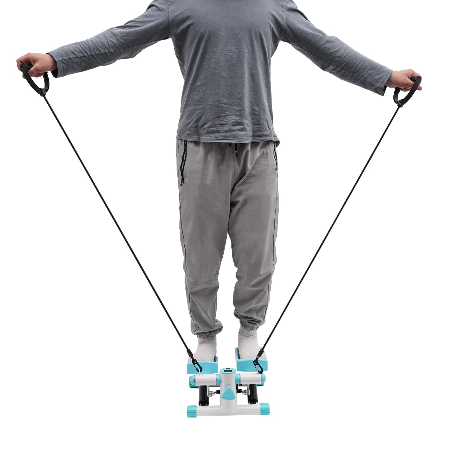 Compact Step Fitness Machine with Real-Time Monitoring