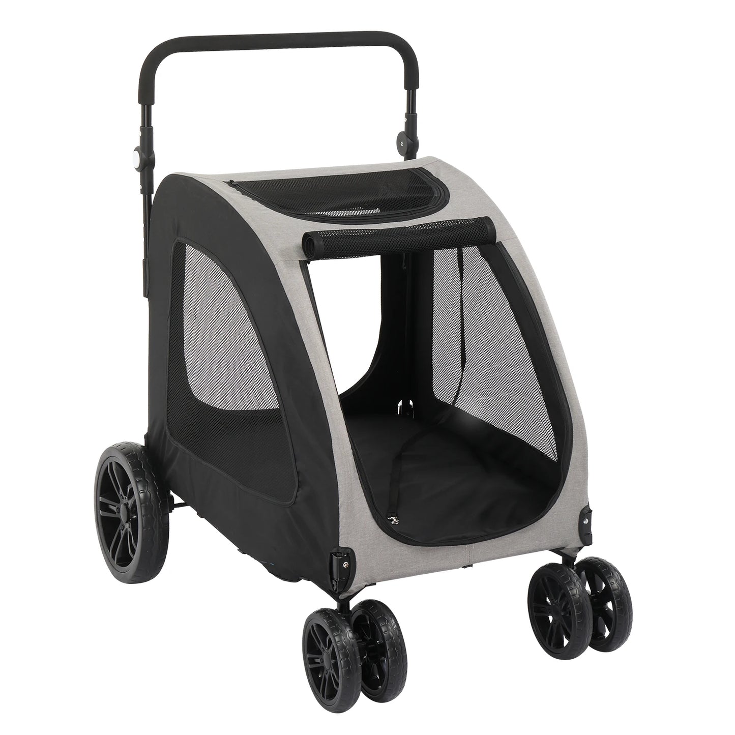 Dog Stroller Adjustable Handle Jogger Foldable Wagon 4Wheels