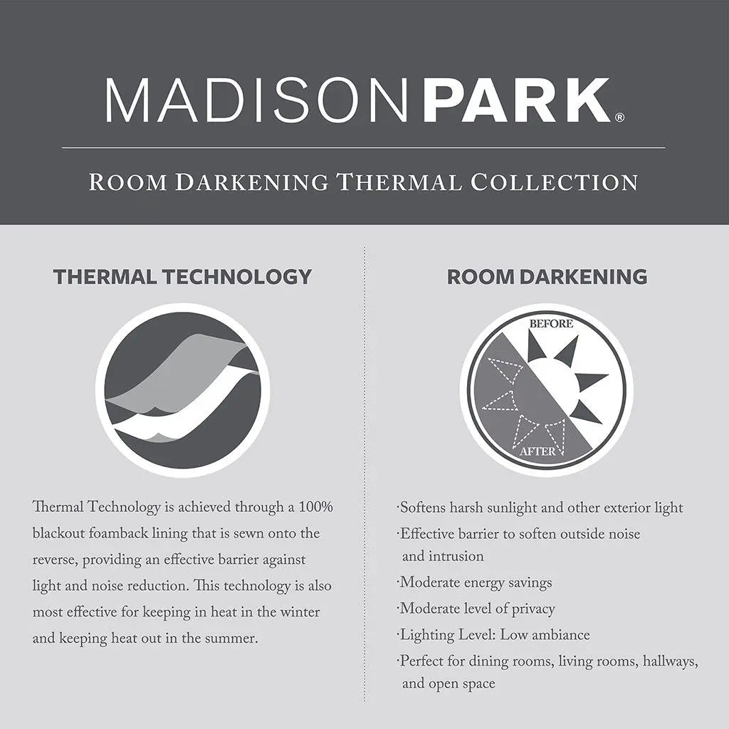 Madison Park Galen Basketweave Room Darkening Curtains