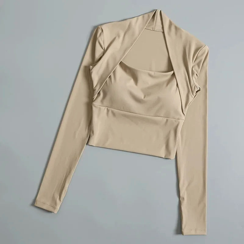 CN Fitness Chest Cushion Long Sleeve Top For Women Yoga