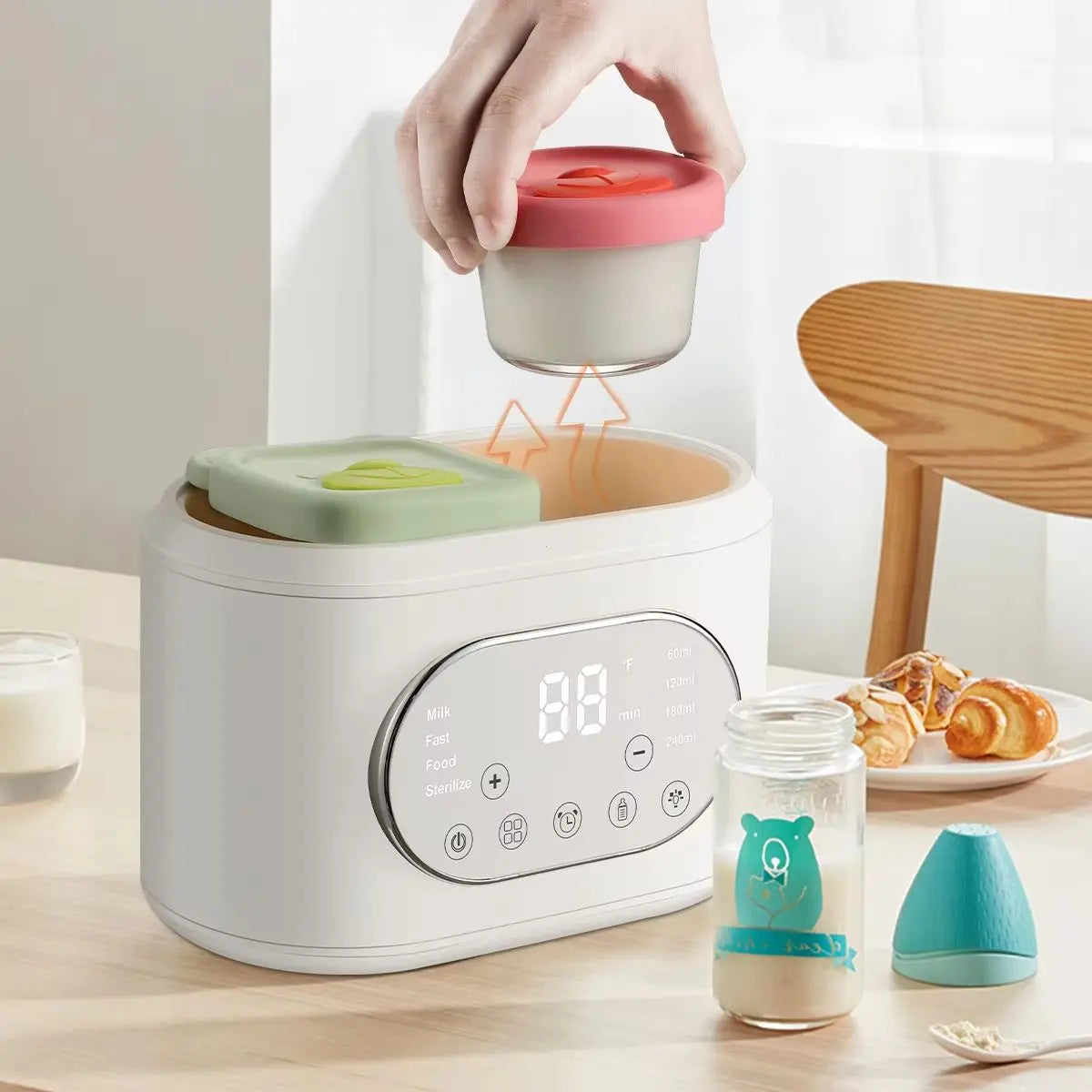 Baby Bottle Warmer Dual Fast Heating Timer