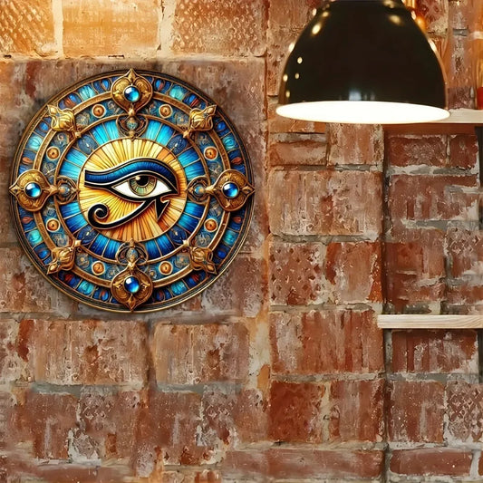 HELLOYOUNG Eye Of Horus Round Iron Wall Decor For Home
